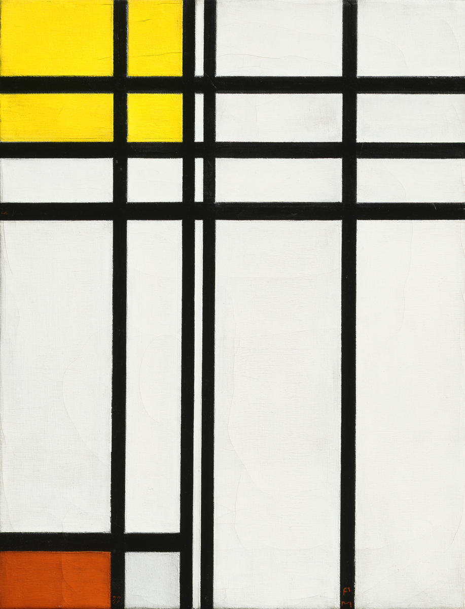 Opposition of Lines, Red and Yellow, 1937 by Piet Mondrian - Paper ...