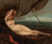 Gustave Courbet - Nude Reclining by the Sea, 1868
