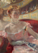Mary Cassatt - Woman with a Pearl Necklace in a Loge, 1879