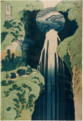 Katsushika Hokusai - The Amida Falls in the Far Reaches of the Kiso Road, c. 1831-1832
