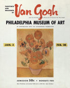 PMA exhibition poster - Paintings and Drawings by Van Gogh, 1954