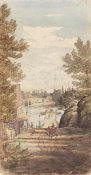 Captain Joshua Rowley Watson - Gray's Ferry floating bridge, 1816-1817