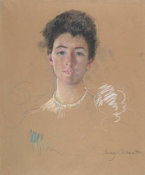 Mary Cassatt - Portrait of Mabel S. Simpkins (later Mrs. George Russell Agassiz), 1898