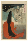 Tsukioka Yoshitoshi - Mount Yoshino, Midnight-Moon: Iga no Tsubone and the Ghost of Kiyotaka, 1886
