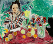 Henri Matisse - Striped Robe, Fruit, and Anemones, 1940