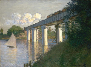 Claude Monet - Railroad Bridge, Argenteuil, 1874