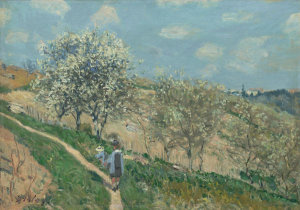 Alfred Sisley - Landscape (Spring at Bougival), c. 1873