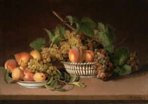 James Peale - Still Life - Pears, Peaches & Grapes, 1824