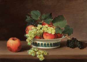 Sarah Miriam Peale - Still Life with Fruit in China Bowl, 1822