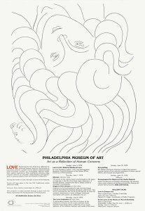 PMA exhibition poster - Love: Art as a Reflection of Human Concerns, 1979