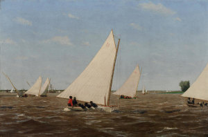 Thomas Eakins - Sailboats Racing on the Delaware, 1874