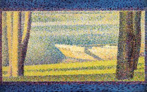 Georges Seurat - Moored Boats and Trees, 1890