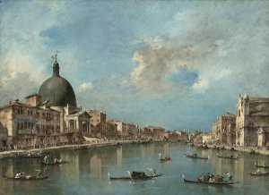 Francesco Guardi - The Grand Canal with San Simeone Piccolo and Santa Lucia, c. 1780