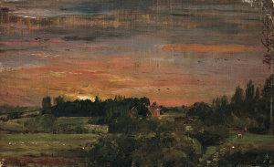 John Constable - View toward the Rectory, East Bergholt, 1810