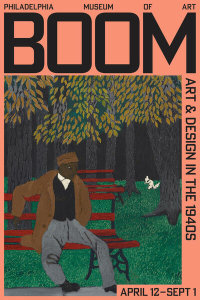 PMA exhibition poster - BOOM: Art & Design in the 1940s - Pippin, 2025