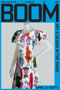 PMA exhibition poster - BOOM: Art & Design in the 1940s - Schiaparelli, 2025