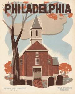 Katherine Milhous - Philadelphia – Old Swedes Church, c. 1936–1941