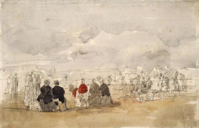 Eugène Boudin - Beach Scene, No. 2, c. 1890