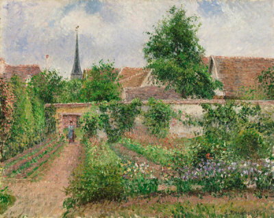 Camille Pissarro - Vegetable Garden, Overcast Morning, Eragny, 1901