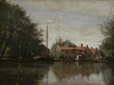 Camille Corot - View in Holland, c. 1854