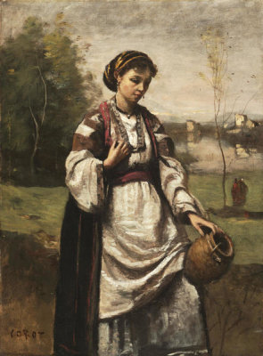 Camille Corot - Gypsy Girl at a Fountain, 1865-1870