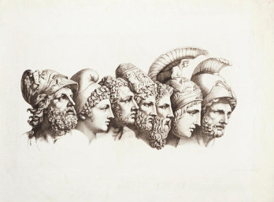 Goethe-Tischbein - Busts of the Seven Major Heroes of the Iliad, 1790s