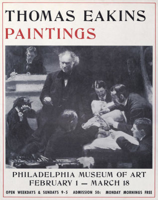PMA exhibition poster - Thomas Eakins: A Retrospective Exhibition, 1962