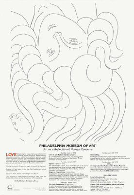 PMA exhibition poster - Love: Art as a Reflection of Human Concerns, 1979
