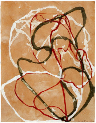 Brice Marden - Untitled (Orange Ground) I, 1998-1999