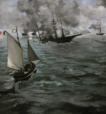 Edouard Manet - The Battle of the U.S.S. Kearsarge and the C.S.S. Alabama, 1864