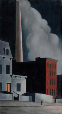 George C. Ault - Factory Chimney, Brooklyn, 1924