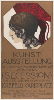 Franz von Stuck - Poster for the Secession Exhibition, Krefeld, c. 1908