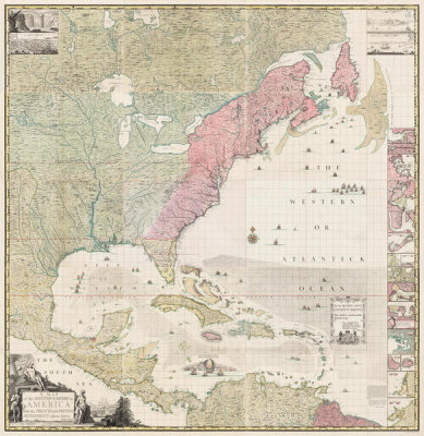 Henry Popple - Map of the British Empire in America, 1733