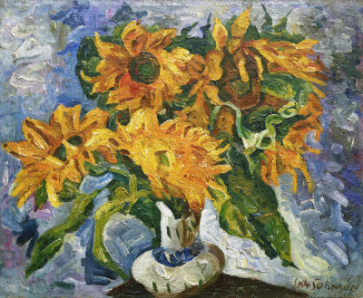 William Henry Johnson - Sunflowers, c. 1931