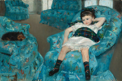 Mary Cassatt - Little Girl in a Blue Armchair, 1878