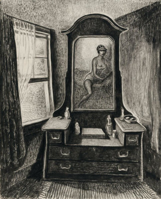 Wanda Gág - Self-Portrait in Dresser Mirror: Cream Hill, 1930