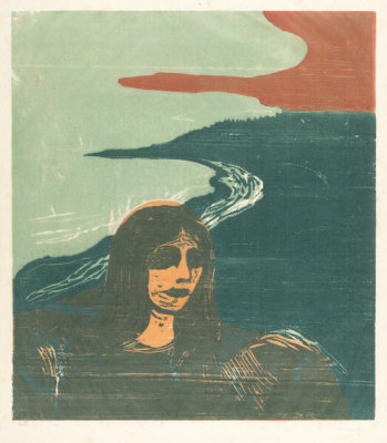 Edvard Munch - Woman's Head against the Shore, 1899