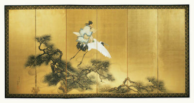 Senrei Hata - Eight Daoist Immortals Crossing the Sea, 1915