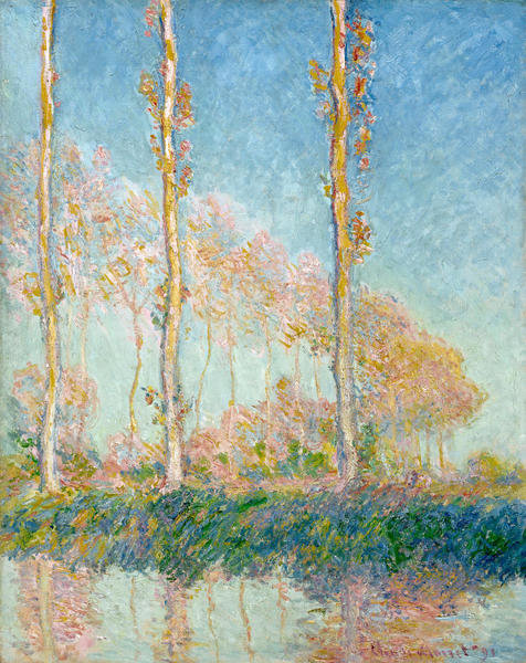 Poplars, Three Trees in Autumn, 1891 by Claude Monet - Paper and Canvas ...