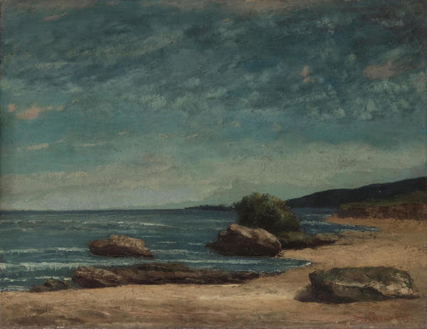 Rocky Coast, 19th century by Gustave Courbet - Paper and Canvas Print ...